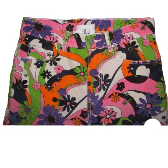 BDG Urban Outfitters Colorful Corduroy Vibrant Retro Print Pants Size 27 RARE!!! - Picture 4 of 11